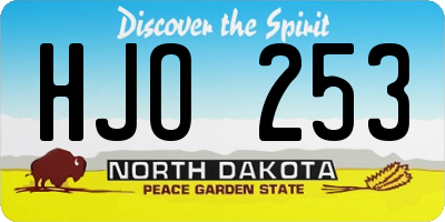 ND license plate HJO253