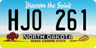 ND license plate HJO261