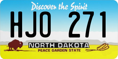 ND license plate HJO271