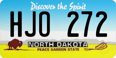 ND license plate HJO272