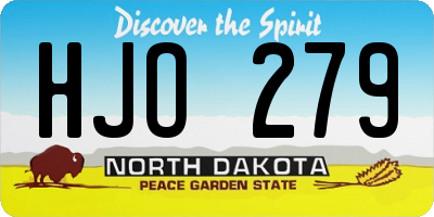 ND license plate HJO279