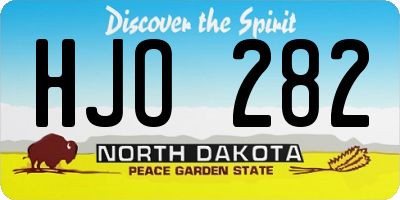 ND license plate HJO282