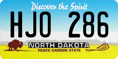 ND license plate HJO286