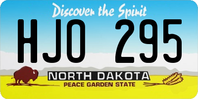 ND license plate HJO295