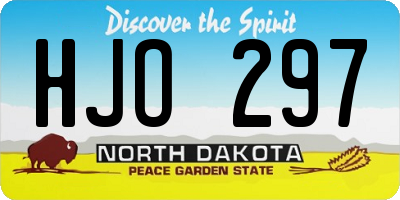 ND license plate HJO297