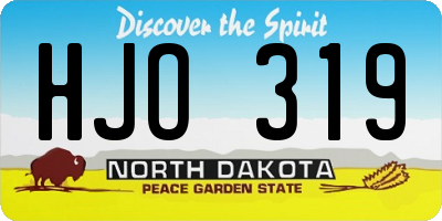 ND license plate HJO319