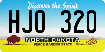 ND license plate HJO320