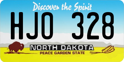 ND license plate HJO328