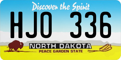 ND license plate HJO336