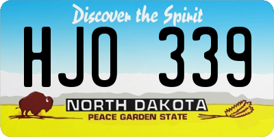 ND license plate HJO339