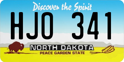 ND license plate HJO341