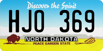 ND license plate HJO369