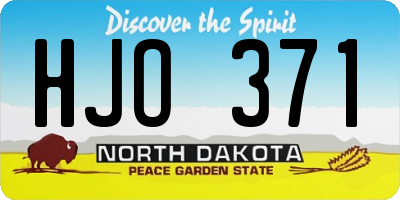 ND license plate HJO371