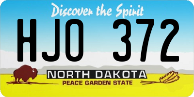 ND license plate HJO372