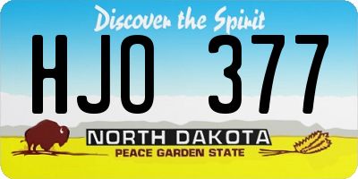 ND license plate HJO377