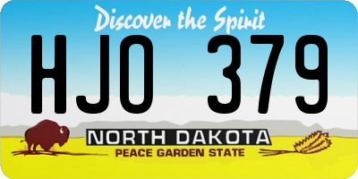 ND license plate HJO379