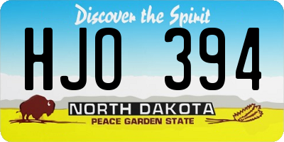 ND license plate HJO394