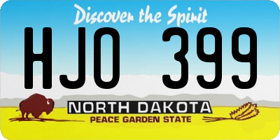 ND license plate HJO399