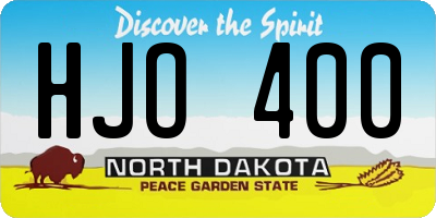 ND license plate HJO400