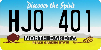 ND license plate HJO401