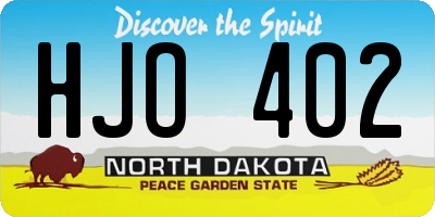ND license plate HJO402