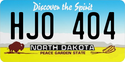 ND license plate HJO404