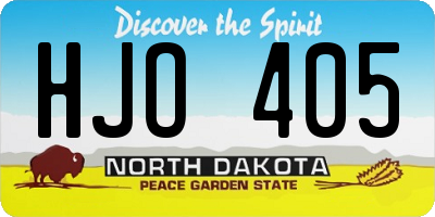 ND license plate HJO405