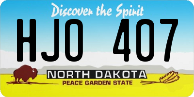 ND license plate HJO407