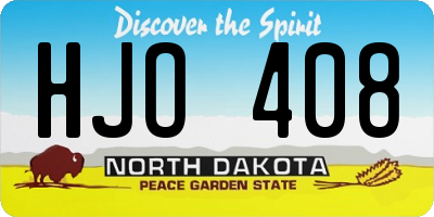 ND license plate HJO408