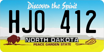 ND license plate HJO412