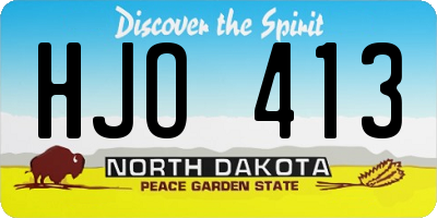 ND license plate HJO413