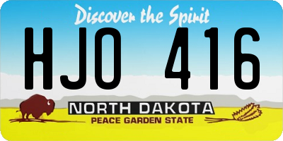 ND license plate HJO416