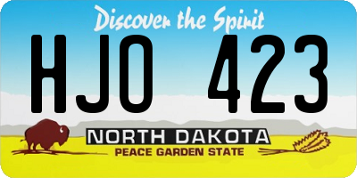 ND license plate HJO423