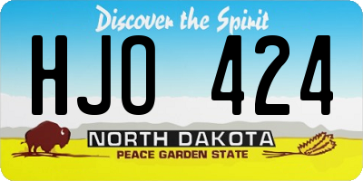 ND license plate HJO424