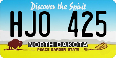 ND license plate HJO425