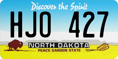 ND license plate HJO427