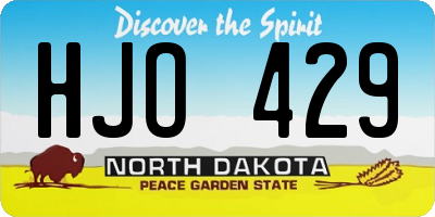 ND license plate HJO429