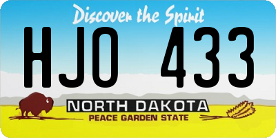 ND license plate HJO433