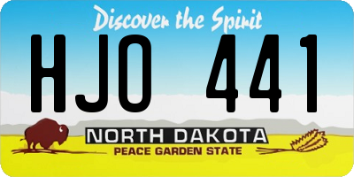 ND license plate HJO441