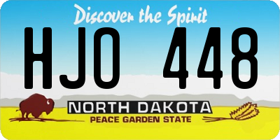 ND license plate HJO448