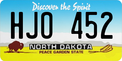 ND license plate HJO452