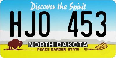 ND license plate HJO453