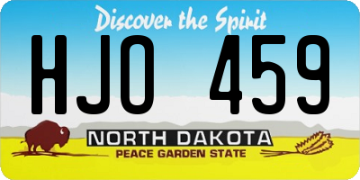 ND license plate HJO459