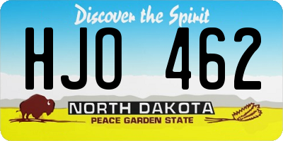 ND license plate HJO462