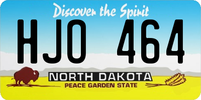 ND license plate HJO464