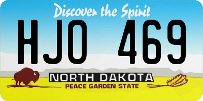 ND license plate HJO469