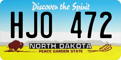 ND license plate HJO472