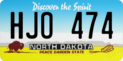 ND license plate HJO474