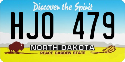 ND license plate HJO479