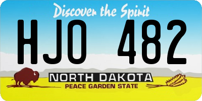 ND license plate HJO482